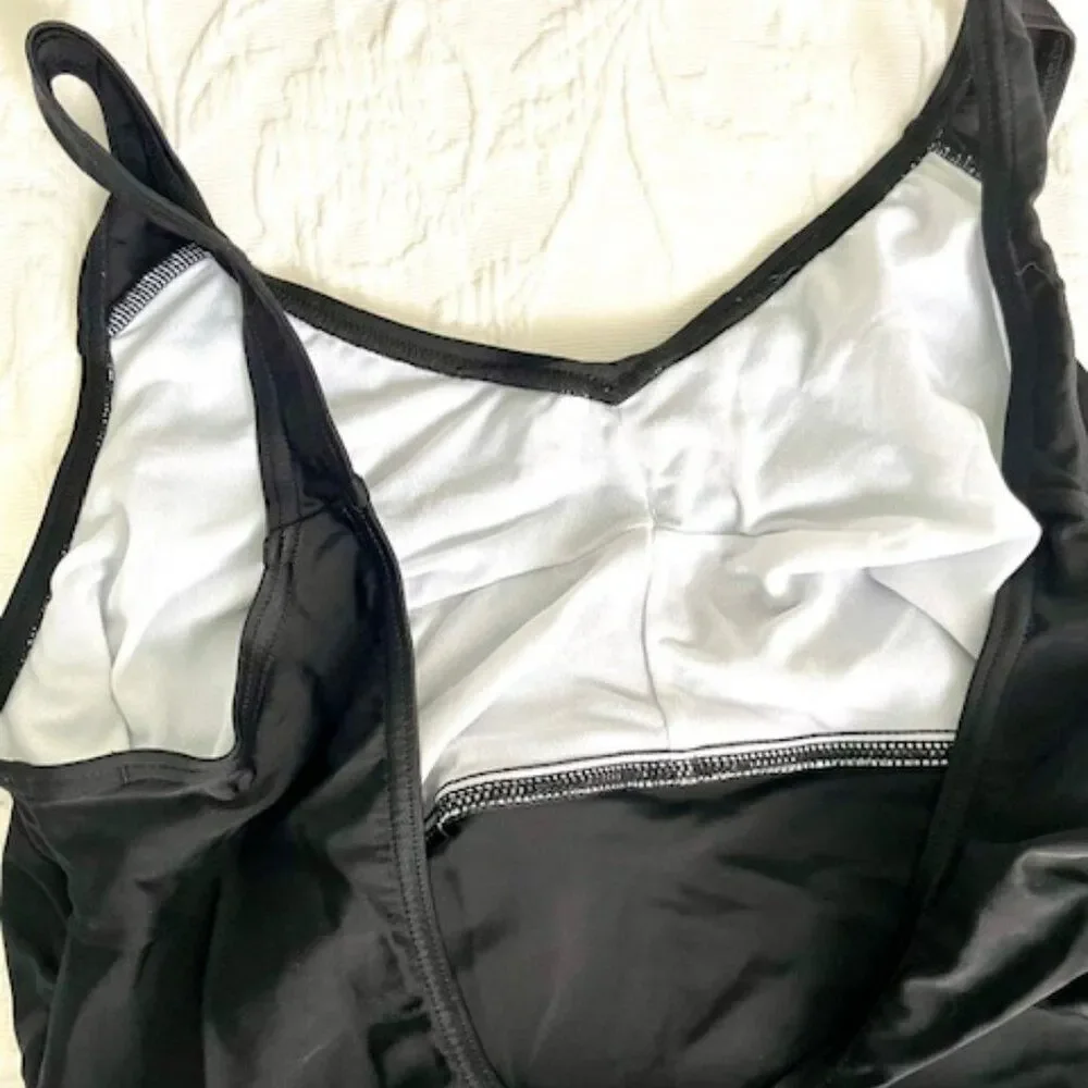 Black Speedo One Piece Swimming Bathing Swim Suit XXL